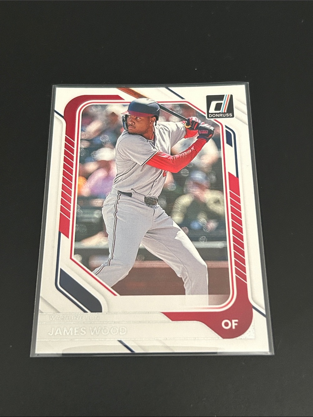 Donruss James Wood Washington Nationals Baseball Card - Red White Blue Accents